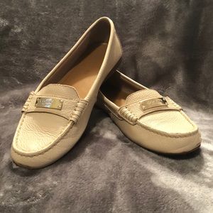 Coach "Fredrica" Pebbled Leather Loafers Flats